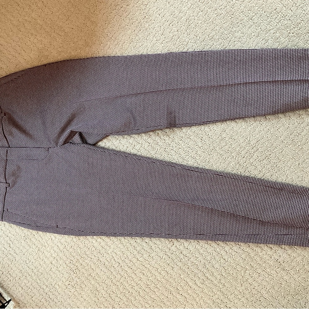NWOT Ann Taylor Maroon and White Gingham pants